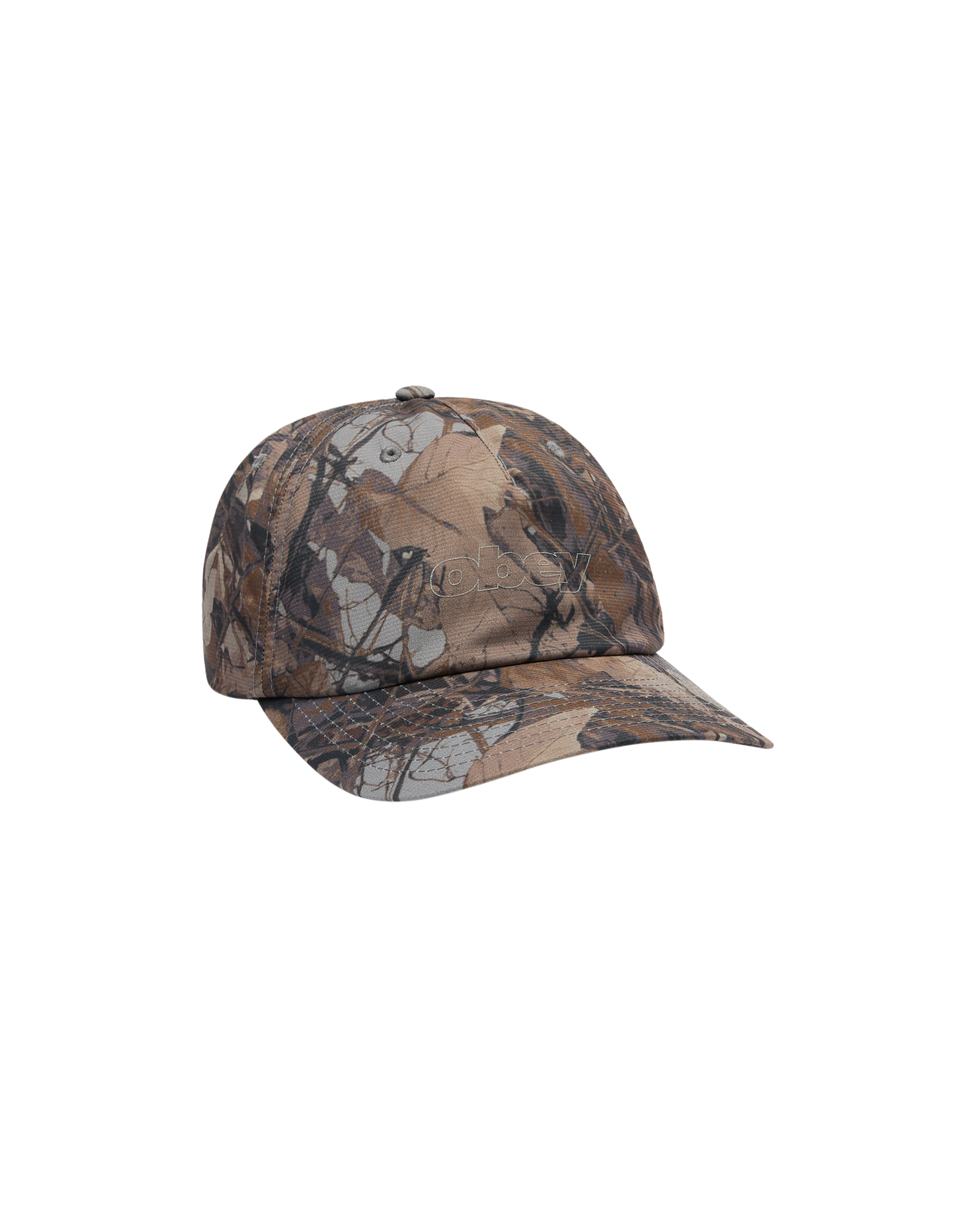 Obey Scamble 5 Panel Fence Camo Strapback Cap oliv camouflage